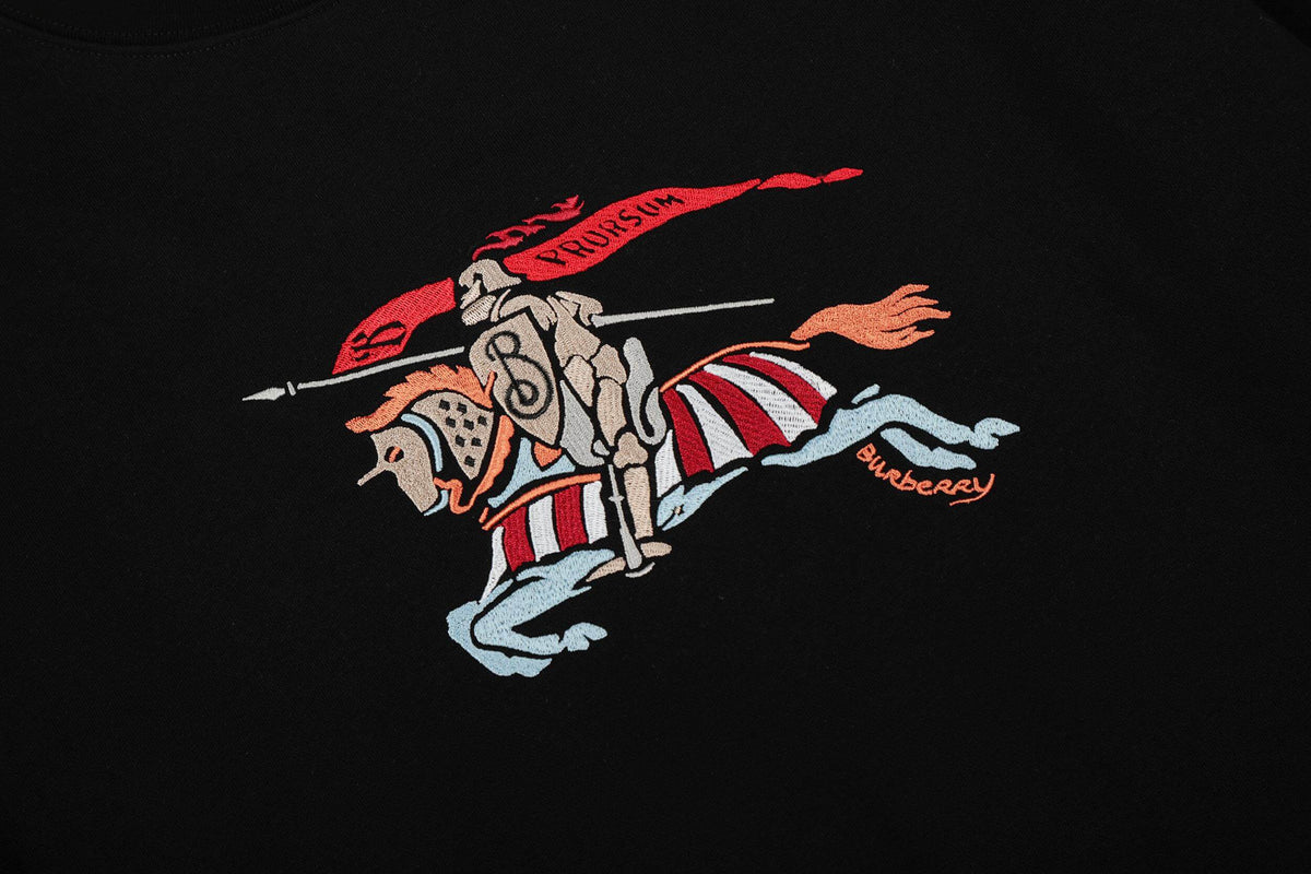 Colorful Horse Knight Embroidery Sweatshirt