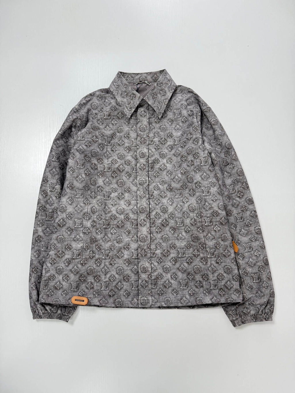 Grey All‑Over Vintage Monogram Jacket