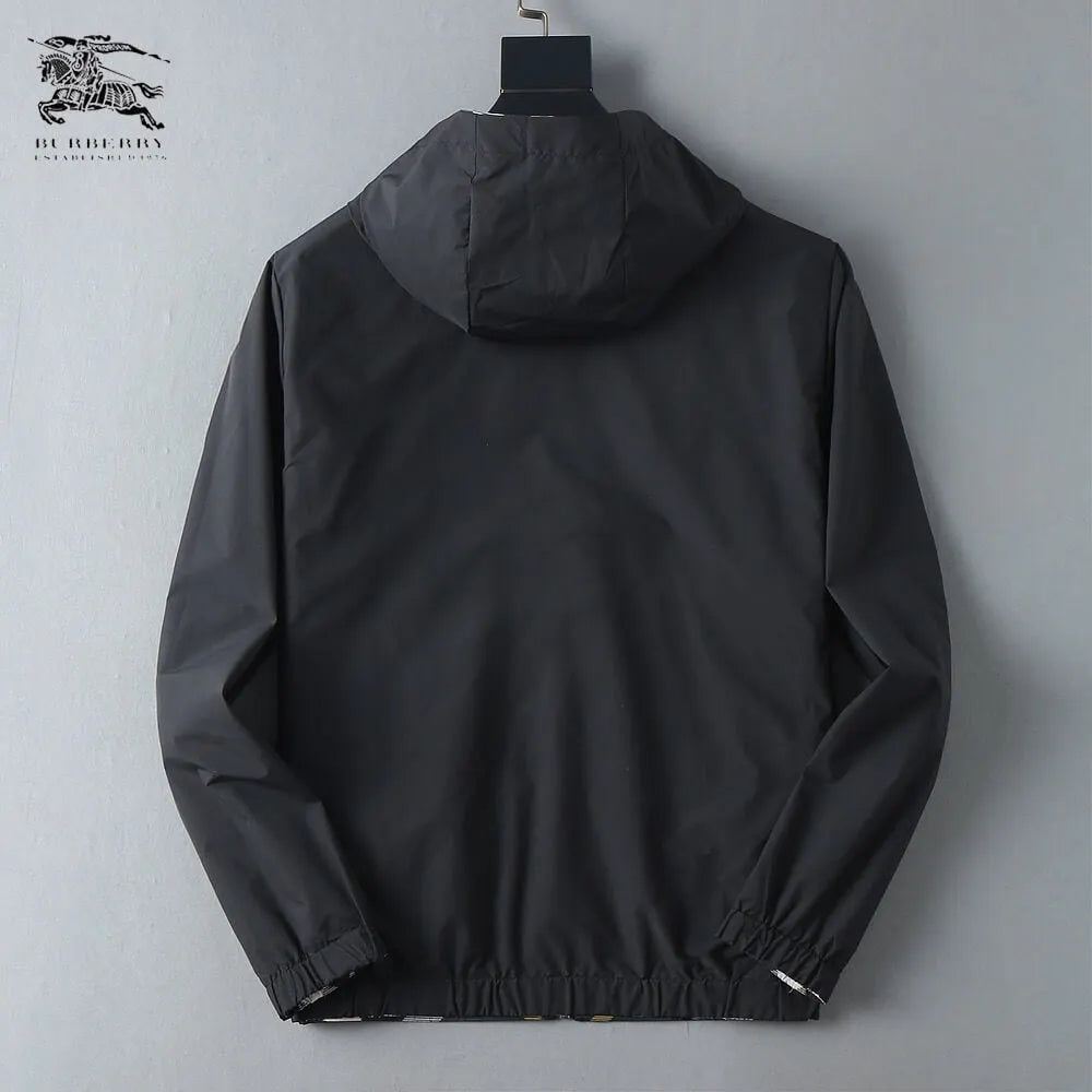Plaid Lined Reversible Hooded Zip‑Up Jacket