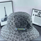 Vintage Grey Patterned Bucket Hat