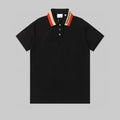 Striped Letter Polo Shirt
