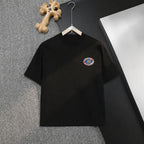 Color Chest Patch Crew Neck T‑Shirt