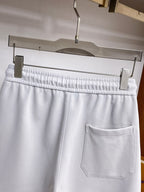 Zip‑Pocket Side‑Panel Drawstring Sweat Shorts