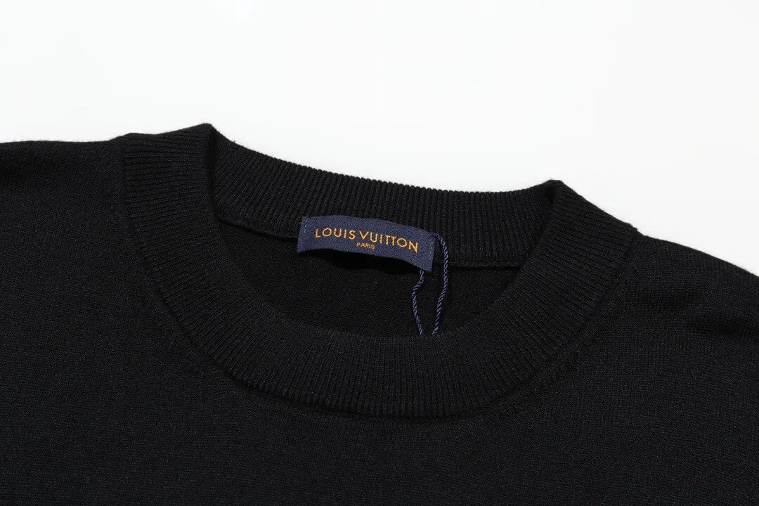 Cuff Embroidered Crew Sweater