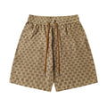 All Over Print Brown Shorts