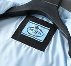 Triangle Contrast Lining Hooded Jacket