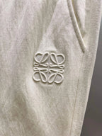 Geometric Embroidery Loose Straight Pants