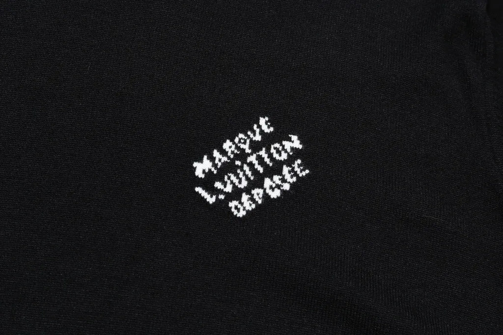 Cuff Embroidered Crew Sweater