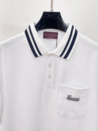 Color Block Stripe Polo Shirt