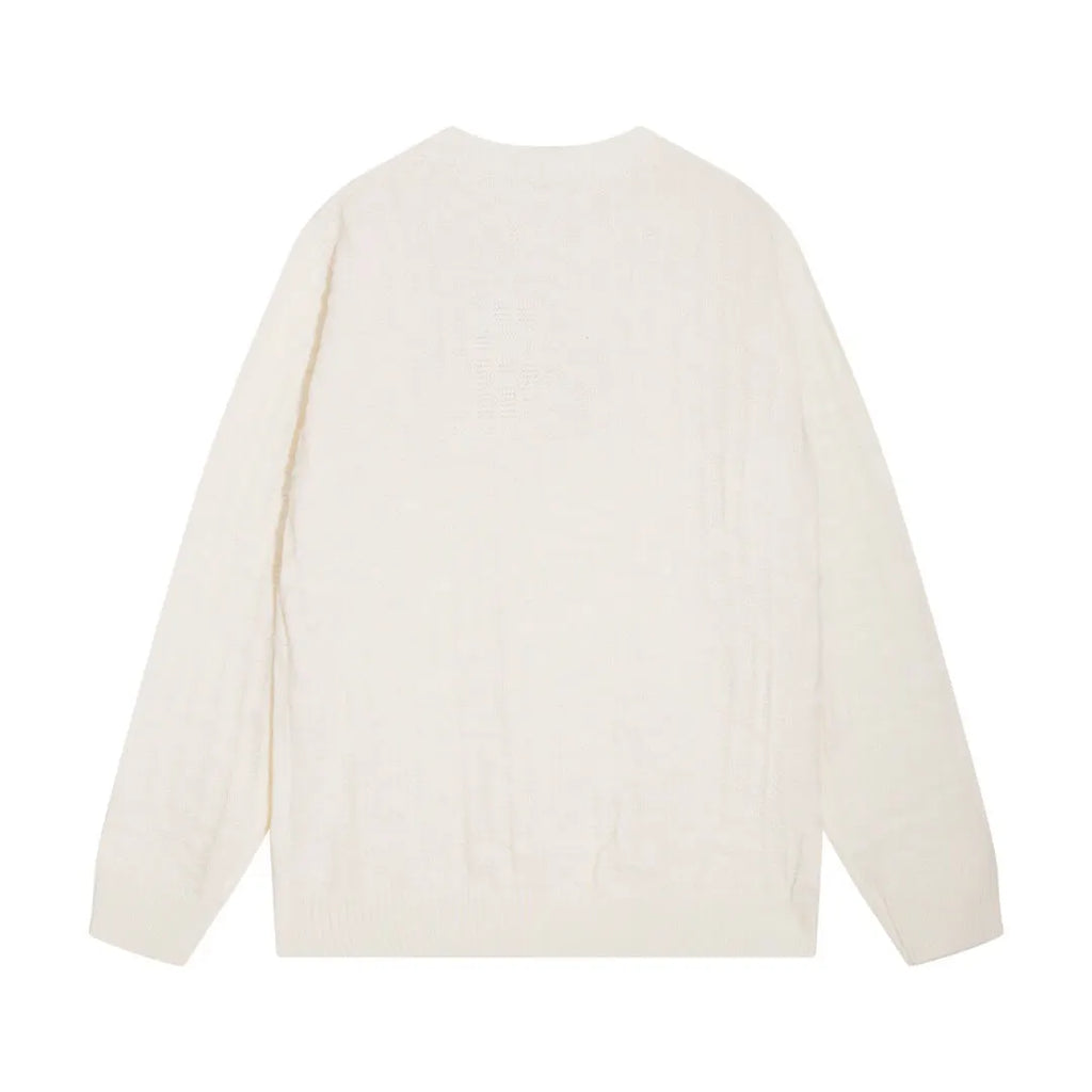 Tone‑on‑Tone Jacquard Sweater
