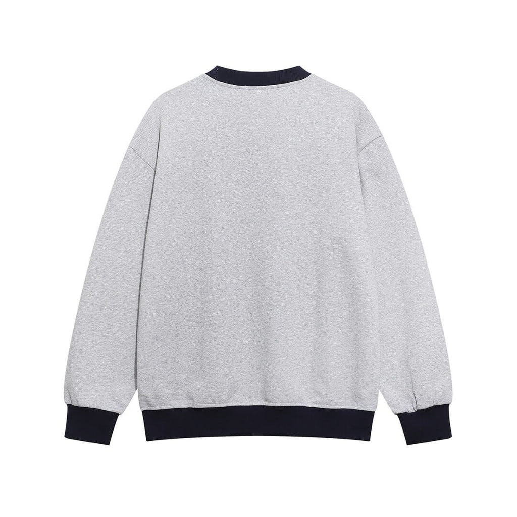 V-Neck Design Sweatshirt