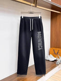 Vertical Graffiti Letter Printed Pants