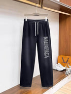 Vertical Graffiti Letter Printed Pants