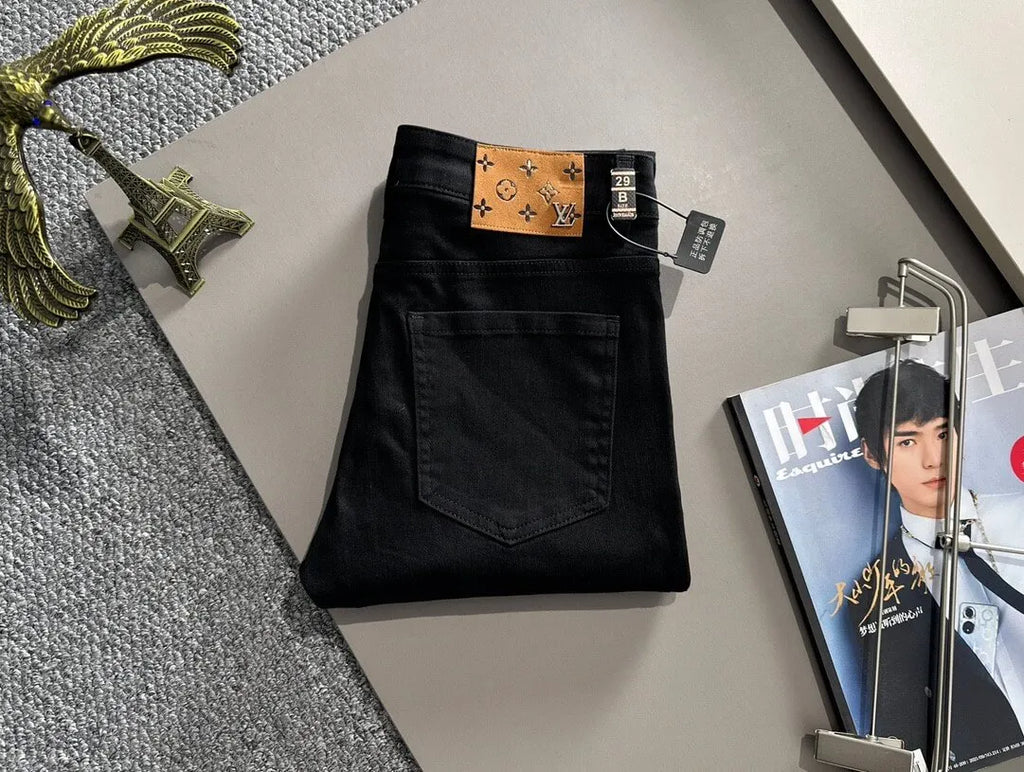 Monogram Leather Tag Jeans