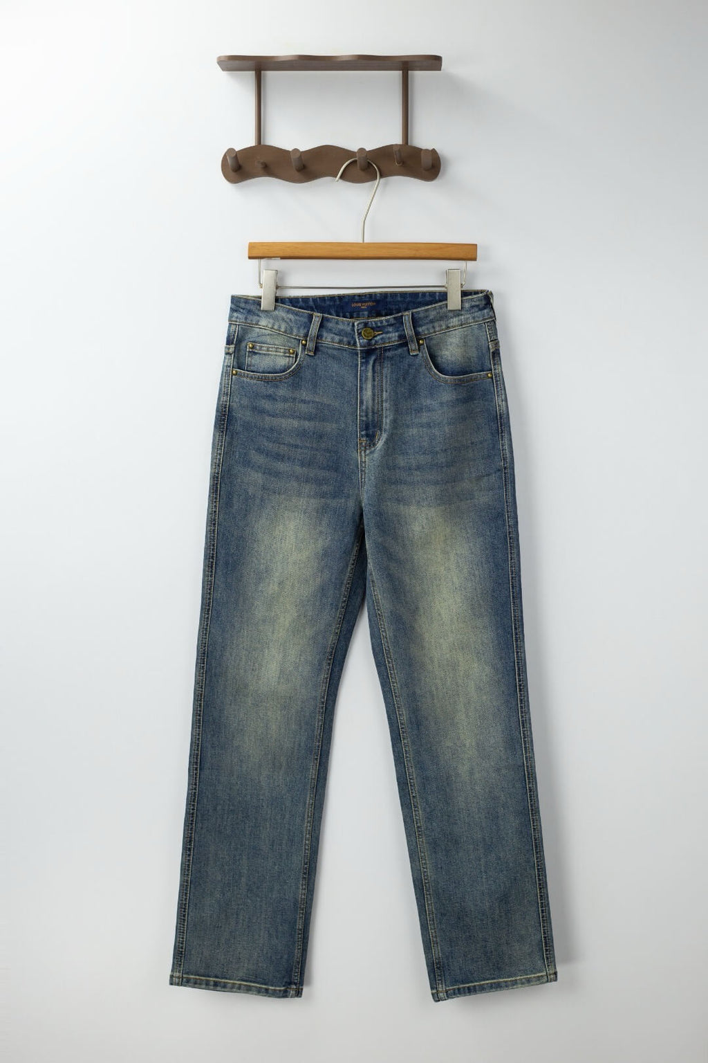 Peace Sign Embroidery Jeans
