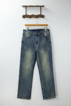 Peace Sign Embroidery Jeans