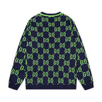 Lime Jacquard Knit Sweater