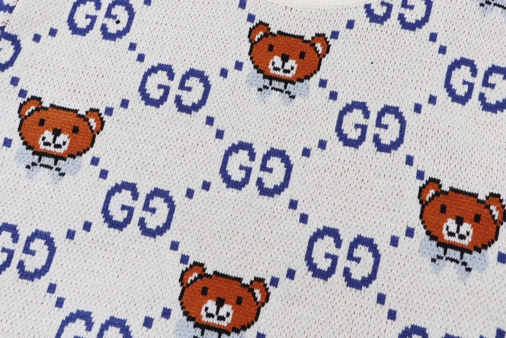 Bear Cartoon Jacquard Sweater
