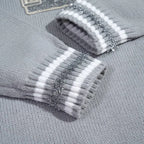Silver Patch Logo Striped Cuff Knit Sweater