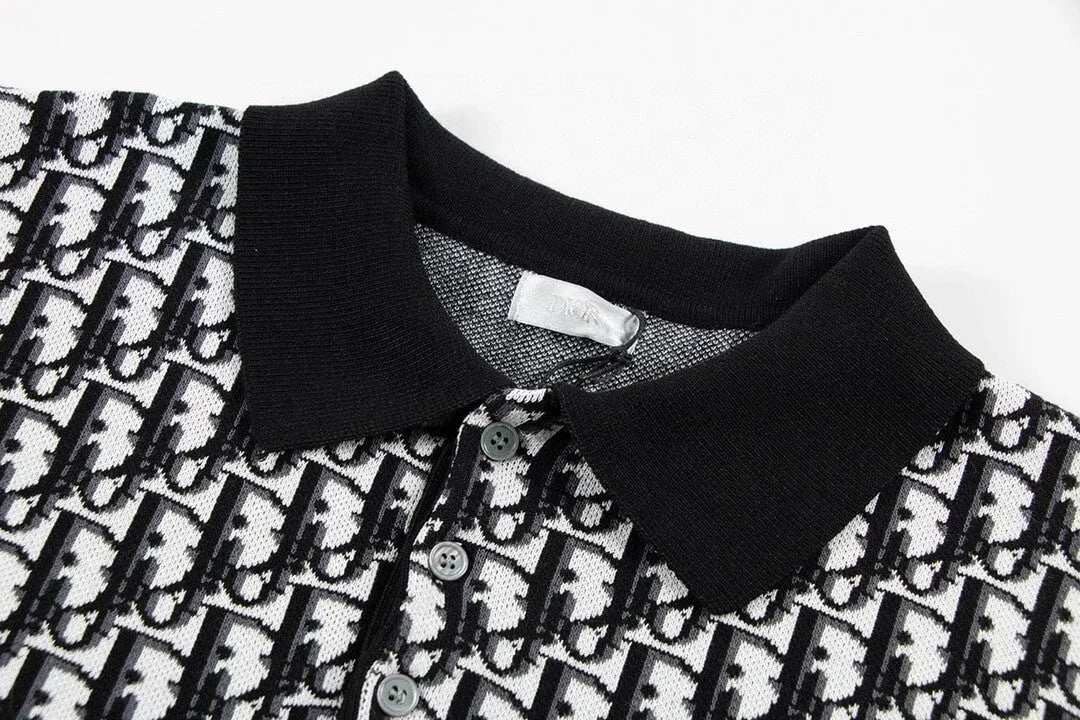 All-Over Jacquard Polo Shirt