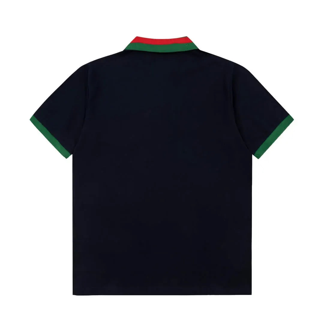 Tie Color Striped Polo Shirt
