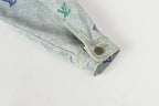 Colorful Embroidered Denim Jacket