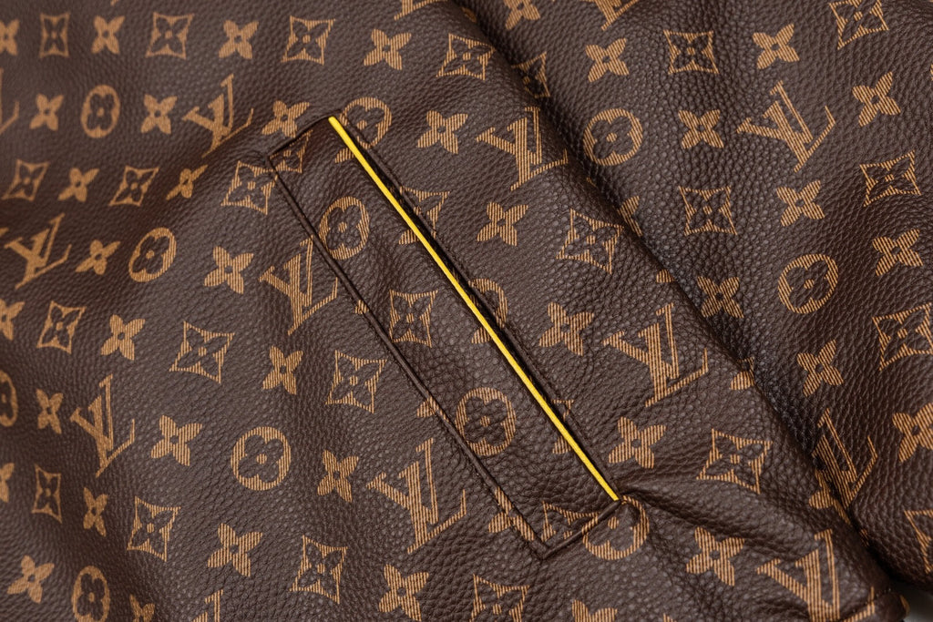 Vintage Print Calfskin Jacket