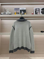 Leather Patch Pocket Sweater Jacket
