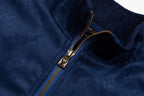 Subtle Jacquard Grain Leather Jacket