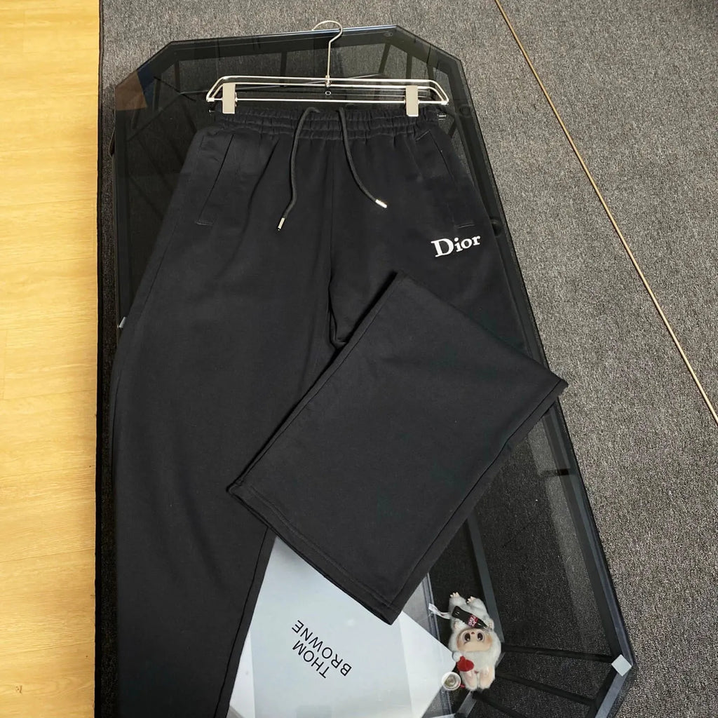 Letter Embroidery Straight Sweat Pants