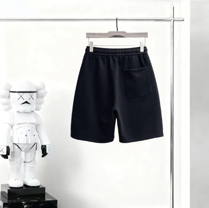 Zip‑Pocket Side‑Panel Drawstring Sweat Shorts