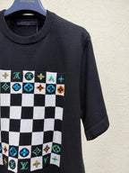Checkerboard Knit T-shirt