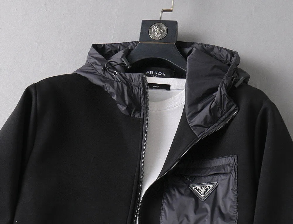 Hybrid Panel Casual Hooded Jacket