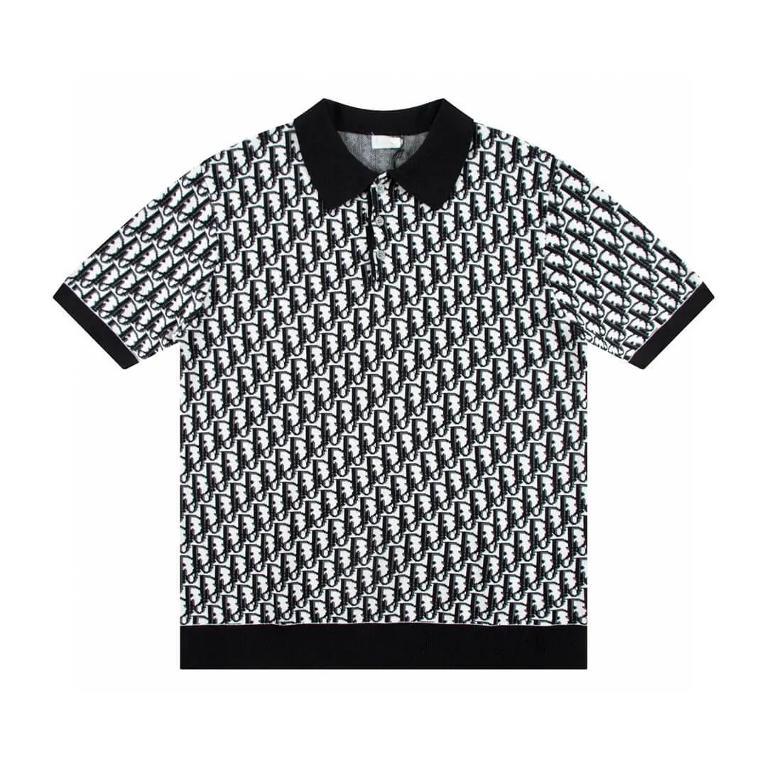 All-Over Jacquard Polo Shirt