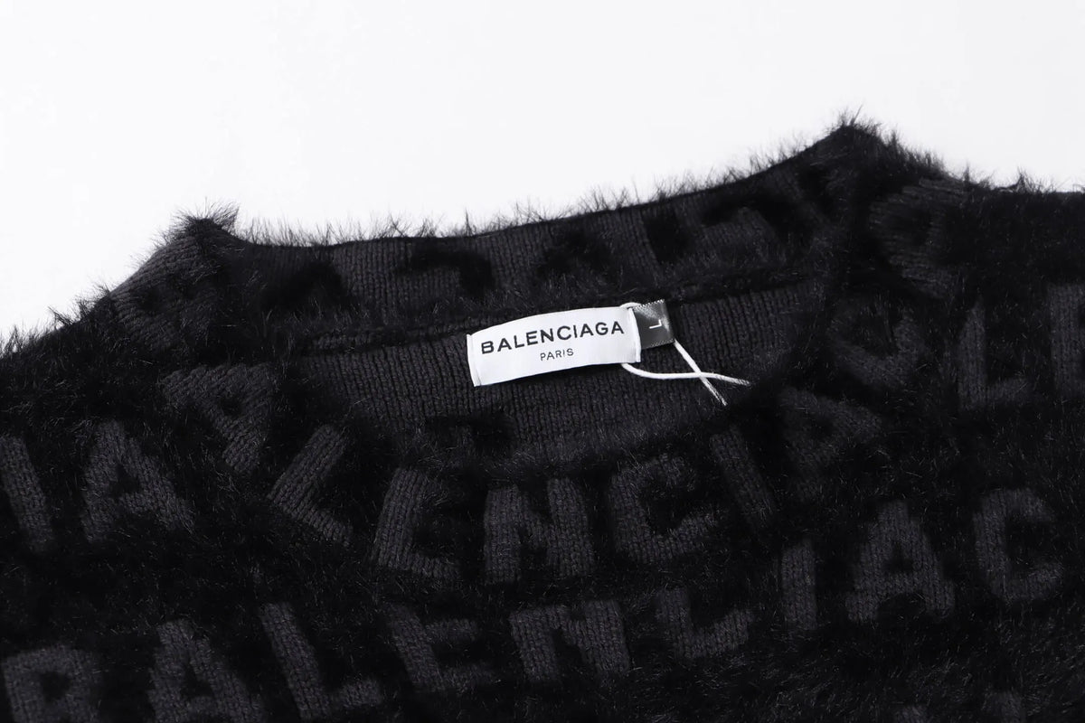Repeating Logo Fuzzy Sweater