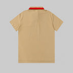 Striped Letter Polo Shirt
