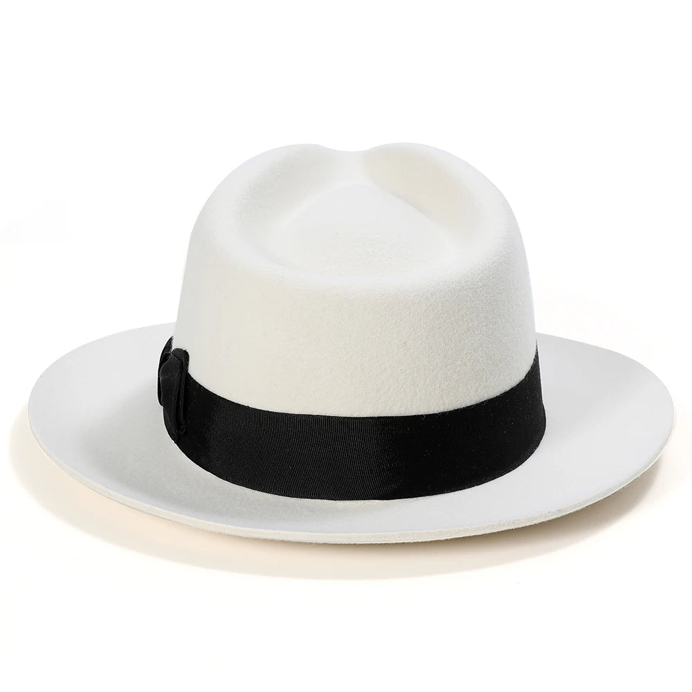 Classic Wide‑Brim Fedora Hat