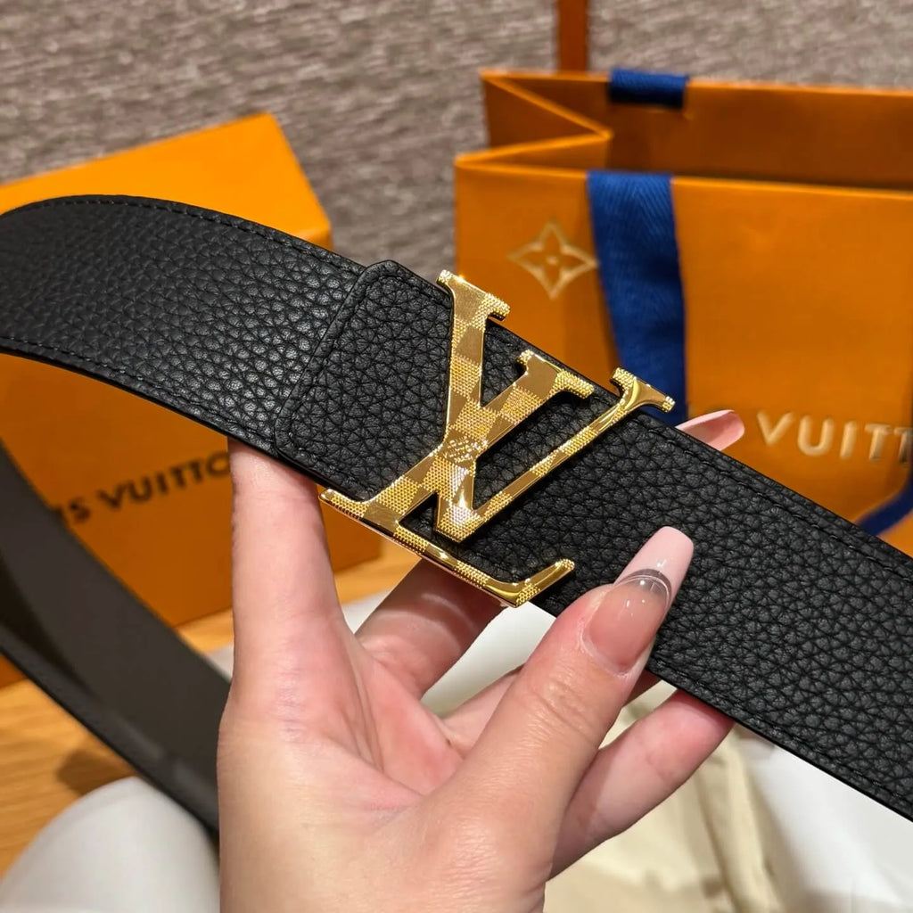 Lychee Grain Calfskin Leather Belt