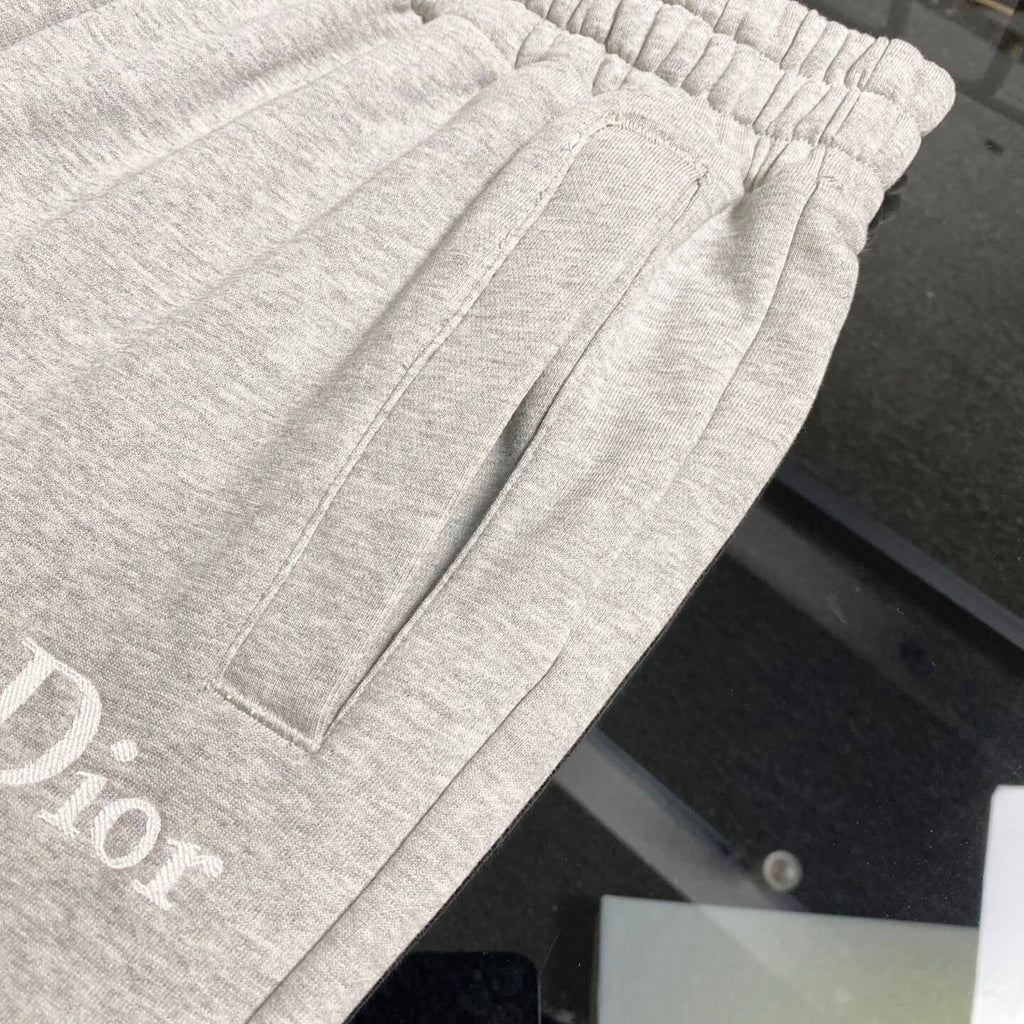 Letter Embroidery Straight Sweat Pants