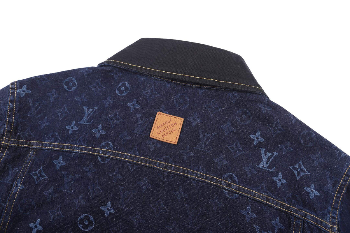 All-Over Print Denim Workwear Jacket