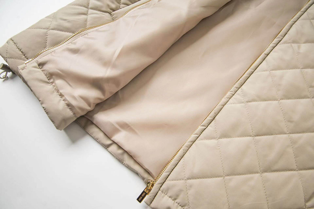 Diamond Quilted Padded Jacket