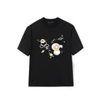 Cosmic Planet Cartoon Print T-Shirt