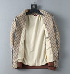 Jacquard Pattern Casual Bomber Jacket