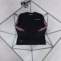 Black & Pink Floral Sanskrit Sweatshirt