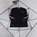Black & Pink Floral Sanskrit Sweatshirt