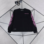Black & Pink Floral Sanskrit Sweatshirt