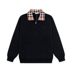 Classic Striped Collar Sweatshirt