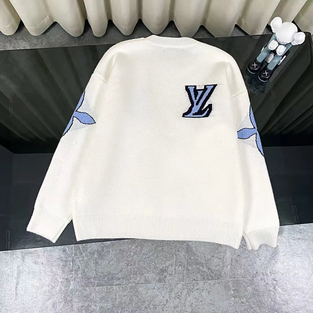 Classic Jacquard Knit Wool Sweater