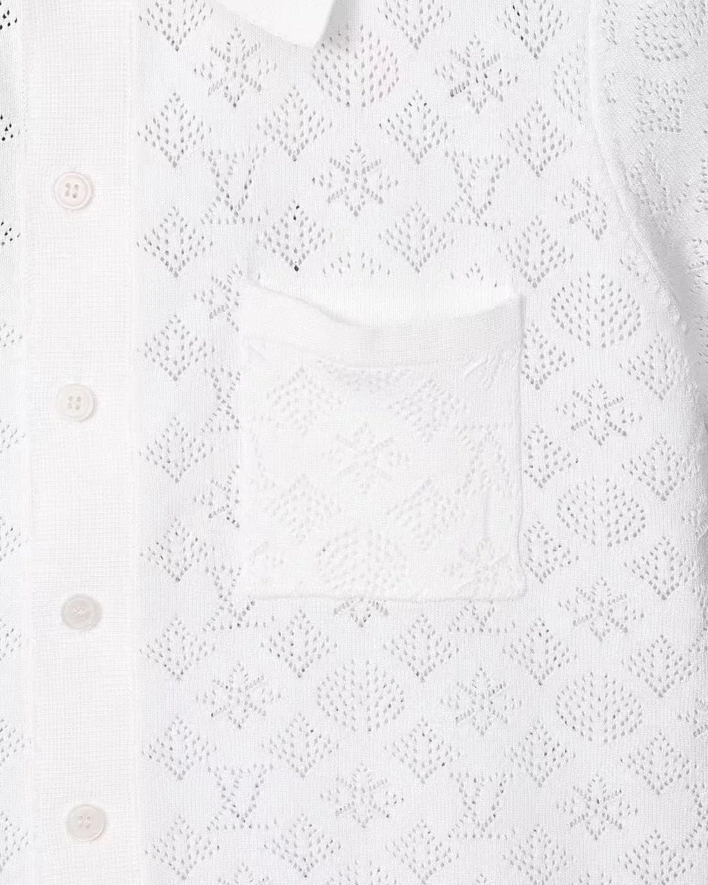 Hollow-out jacquard T-shirt