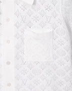 Hollow-out jacquard T-shirt